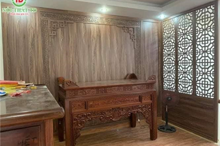 THIẾT KẾ THI CÔNG PHÒNG THỜ ĐẸP CHUẨN PHONG THUỶ TẠI HẢI PHÒNG