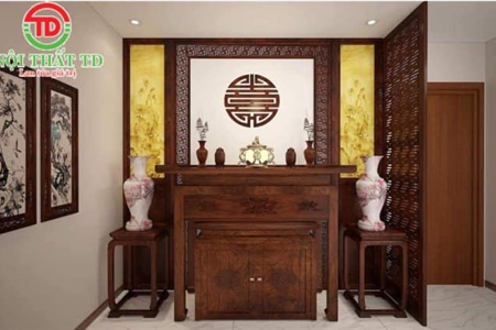 BÍ QUYẾT CHỌN VÁCH ỐP SAU BÀN THỜ HỢP PHONG THỦY