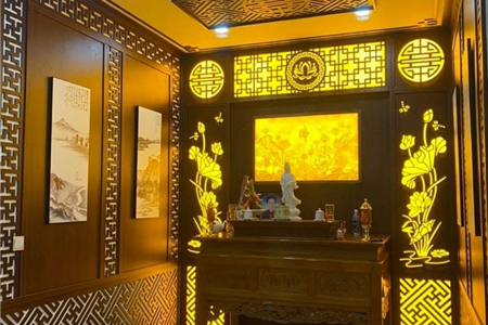 BÀI TRÍ BÀN THỜ GIA TIÊN CHUẨN HỨNG TÀI LỘC 