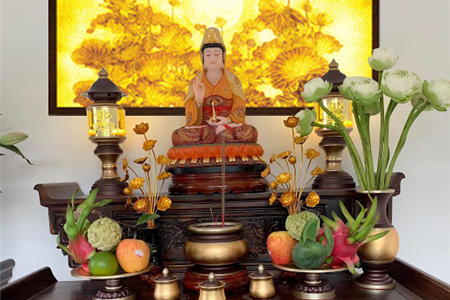 Tranh đèn " trúc chỉ" điểm nhấn hoàn hảo cho không gian thờ