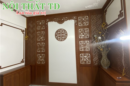THIẾT KẾ PHÒNG THỜ ĐẸP NHÀ CHUNG CƯ MEDIAMART - HẢI PHÒNG (chú Hải)