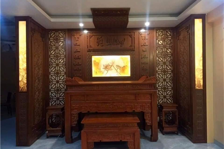 Thiết kế thi công phòng thờ đẹp vững tâm linh an yên hiện tại