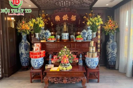top 12 mẫu thiết kế phòng thờ cực đẹp cho nhà biệt thự vila- vinhome