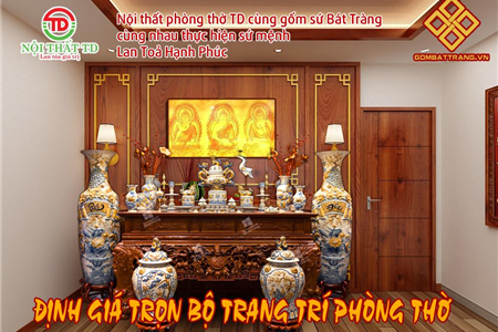 Lựa chọn và cách bố trí lộc bình và câu đối trong phòng thờ truyền thống