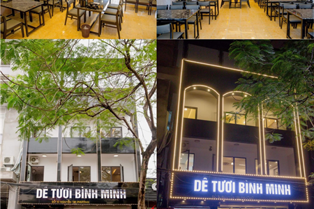 Thiết kế thi công biển hiệu và nội thất  nhà hàng lẩu dê đẹp rẻ  tại Hải Phòng