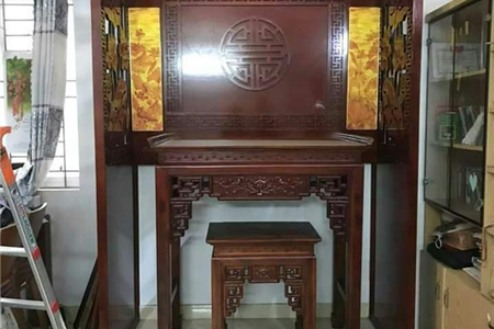 Ban thờ gia tiên phong cách hiện đại đẹp tại Hải Phòng