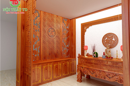 Thiết kế thi công phòng thờ tại 193 Văn Cao - Hải Phòng
