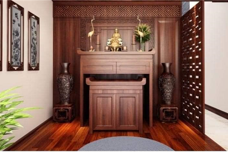 Ban thờ gỗ công nghiệp đẹp bền tại Hải Phòng