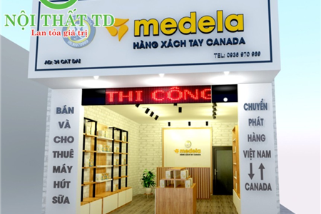 Thiết kế thi công biển hiệu và nội thất shop nhập khẩu đẹp tại Hải Phòng