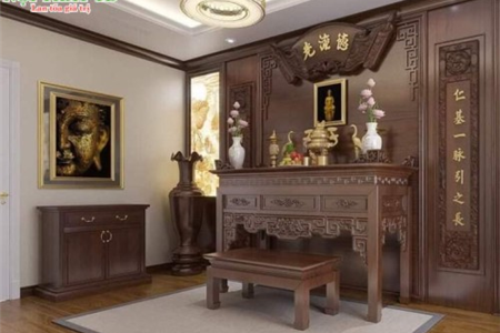 THIẾT KẾ THI CÔNG PHÒNG THỜ ĐẸP CHUẨN PHONG THỦY TẠI HẠ LONG - QUẢNG NINH