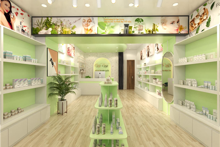 Thiết kế thi công shop mỹ phẩm Hàn Quốc Đẹp- rẻ nhất tại Hải Phòng