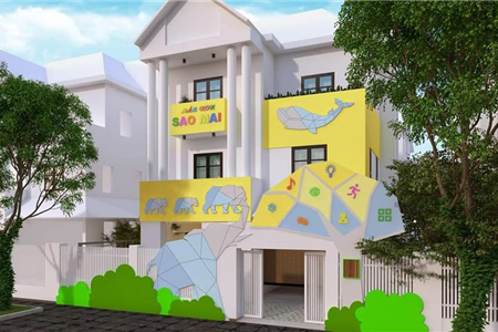 THIẾT KẾ THI CÔNG BIỂN HIỆU VÀ NỘI THẤT TRƯỜNG MẦM NON TƯ THỤC ĐẸP RẺ TẠI HẢI PHÒNG