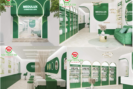 Thiết kế thi công shop mỹ phẩm kết hợp spa hiện đại đẹp sang chảnh tại Hải Phòng