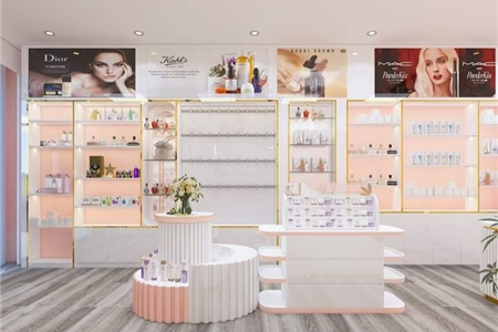 Xưởng sản xuất nội thất shop mỹ phẩm đẹp rẻ tại Hải Phòng
