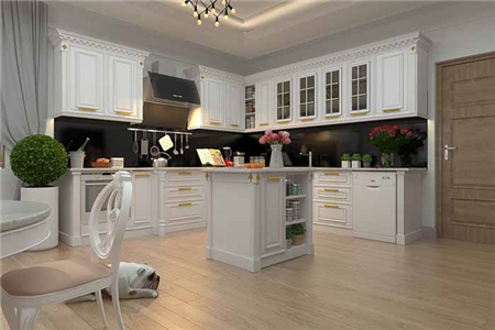 Tủ bếp tân cổ điển đẹp sang chảnh giá rẻ tại Hải Phòng