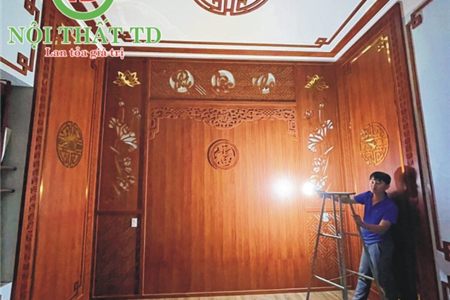 Làm vách thờ đẹp rẻ siêu bền tại Cát Hải  - Hải Phòng