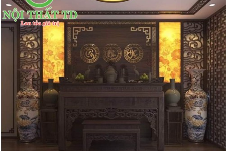 Thiết kế thi công phòng thờ tại Quảng Yên - Quảng Ninh