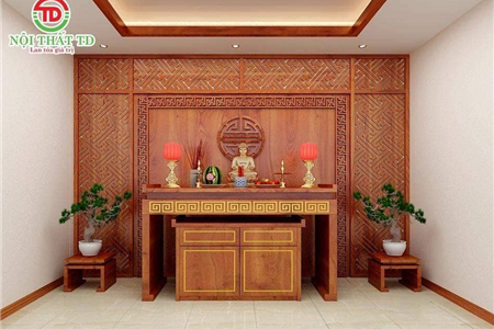 làm vách ngăn phòng thờ và ban thờ đẹp cho chú Ngọc Cầu Đen - Kiến Thuỵ - Hải Phòng