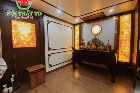 Thiết kế không gian trà thiền kết hợp phòng thờ tái tạo năng lượng sống tích cực